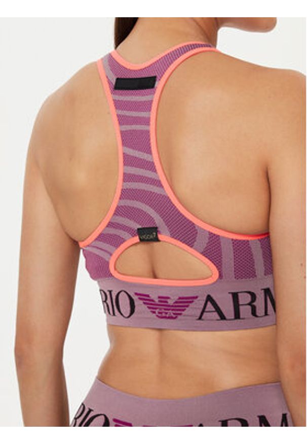 EA7 Emporio Armani Biustonosz sportowy 6DTH51 TJDGZ 2305 Fioletowy. Kolor: fioletowy. Materiał: syntetyk