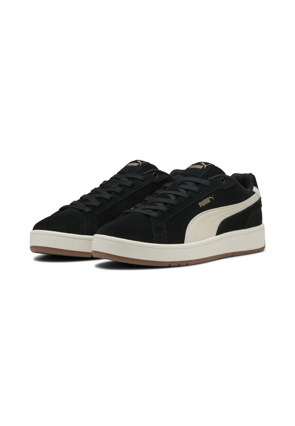Puma - Sneakersy unisex Court Classin Suede PUMA Black Alpine Snow Gold White. Kolor: czarny, biały, wielokolorowy, żółty. Model: Puma Suede. Sport: turystyka piesza, tenis