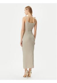 Marella Sukienka dzianinowa Porto1 2513321121 Beżowy Slim Fit. Kolor: beżowy. Materiał: wiskoza