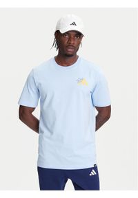 Adidas - adidas T-Shirt Food Grilled Cheese Graphic JM6460 Błękitny Regular Fit. Kolor: niebieski. Materiał: bawełna