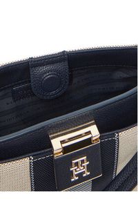 TOMMY HILFIGER - Tommy Hilfiger Torebka Th Her Mini Tote Canvas Stripe AW0AW17435 Granatowy. Kolor: niebieski. Materiał: skórzane #5