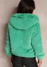 Renee - Zielona Kurtka Futerko Teddy Oversize Fofana. Kolor: zielony. Materiał: futro. Sezon: zima, jesień #3