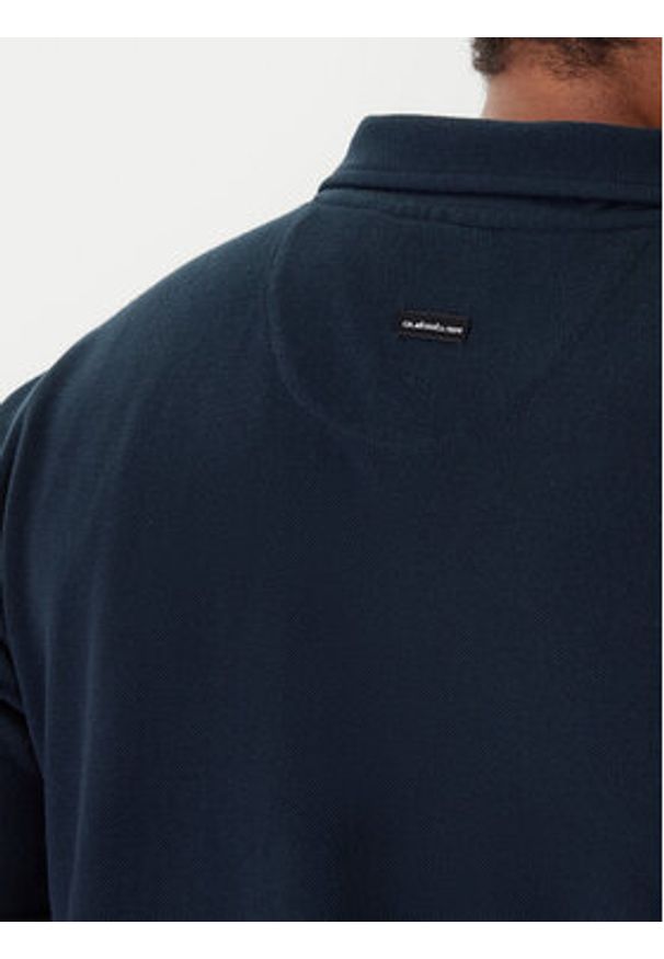Quiksilver Polo Pique EQYKT04392 Granatowy Regular Fit. Typ kołnierza: polo. Kolor: niebieski. Materiał: bawełna