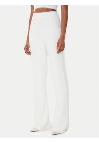 Guess Spodnie dzianinowe O5BB03 Z1282 Écru Flare Fit. Materiał: syntetyk