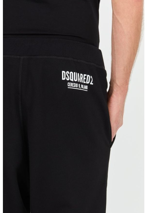 DSQUARED2 Czarne męskie spodnie Ceresio 9 Relax Dan Pant, Rozmiar XL. Kolor: czarny