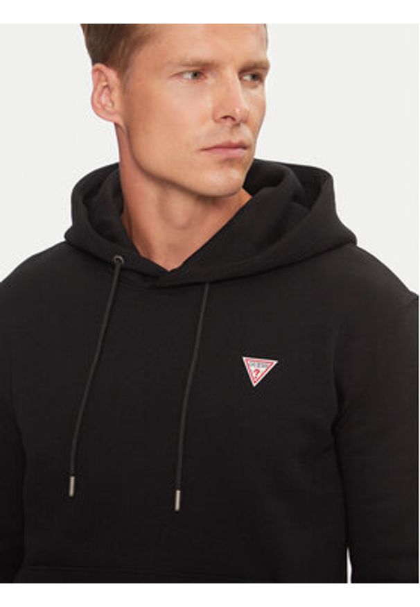 Guess Jeans Bluza M4YQ22 K9V31 Czarny Regular Fit. Kolor: czarny. Materiał: bawełna