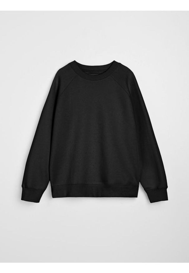 Sinsay - Bluza crewneck - czarny. Kolor: czarny