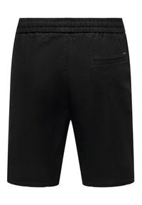 Only & Sons Szorty materiałowe 22024967 Czarny Loose Fit. Kolor: czarny. Materiał: bawełna #6