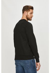Diesel Bluza męska kolor czarny gładka. Okazja: na co dzień. Kolor: czarny. Materiał: dzianina. Wzór: gładki. Styl: casual #3
