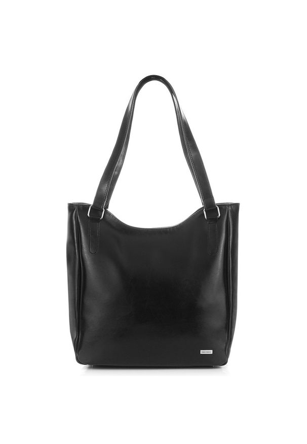 Skórzana torebka damska czarna PAOLO PERUZZI Z-09-BL. Kolor: czarny. Materiał: skórzane