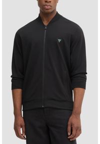 Guess - GUESS Czarna bluza męska rozpinana Truck Interlock, Rozmiar M. Kolor: czarny. Materiał: wiskoza #1
