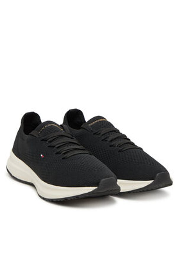 TOMMY HILFIGER - Tommy Hilfiger Sneakersy FW0FW08813 Czarny. Kolor: czarny. Materiał: materiał