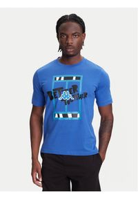 Kappa T-Shirt 351U8JW 741 Niebieski Regular Fit. Kolor: niebieski. Materiał: bawełna
