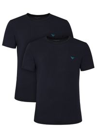 Emporio Armani Underwear Komplet 2 t-shirtów EM000391 AF10776 MB143 Granatowy Regular Fit. Kolor: niebieski. Materiał: bawełna