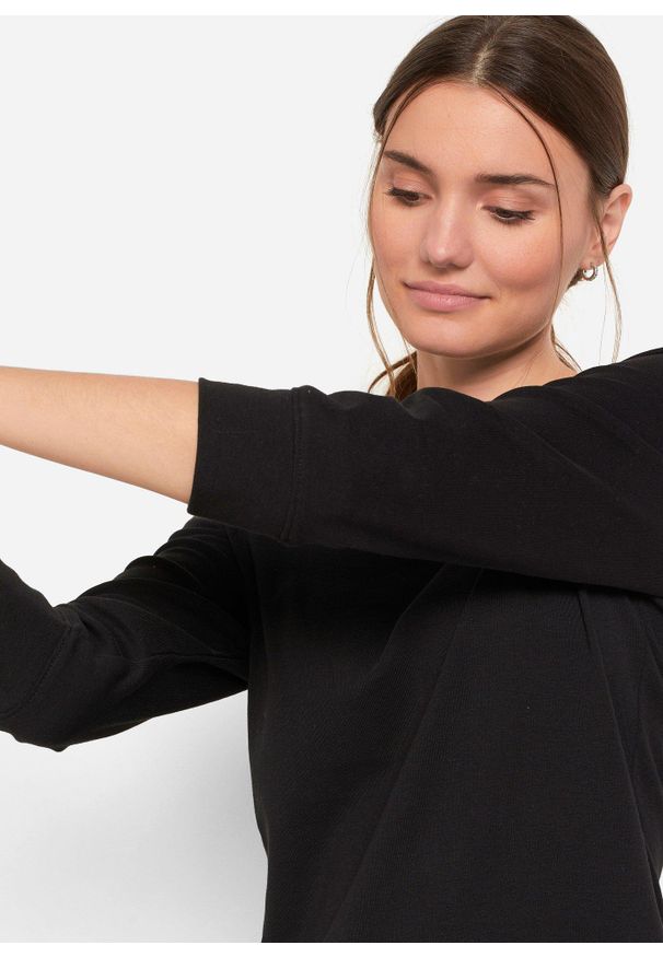bonprix - Shirt z długim rękawem, z czystej bawełny organicznej. Kolor: czarny. Materiał: bawełna. Długość rękawa: długi rękaw. Długość: długie