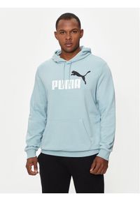 Puma Bluza Ess+ Col Big Logo 586765 Niebieski Regular Fit. Kolor: niebieski. Materiał: bawełna