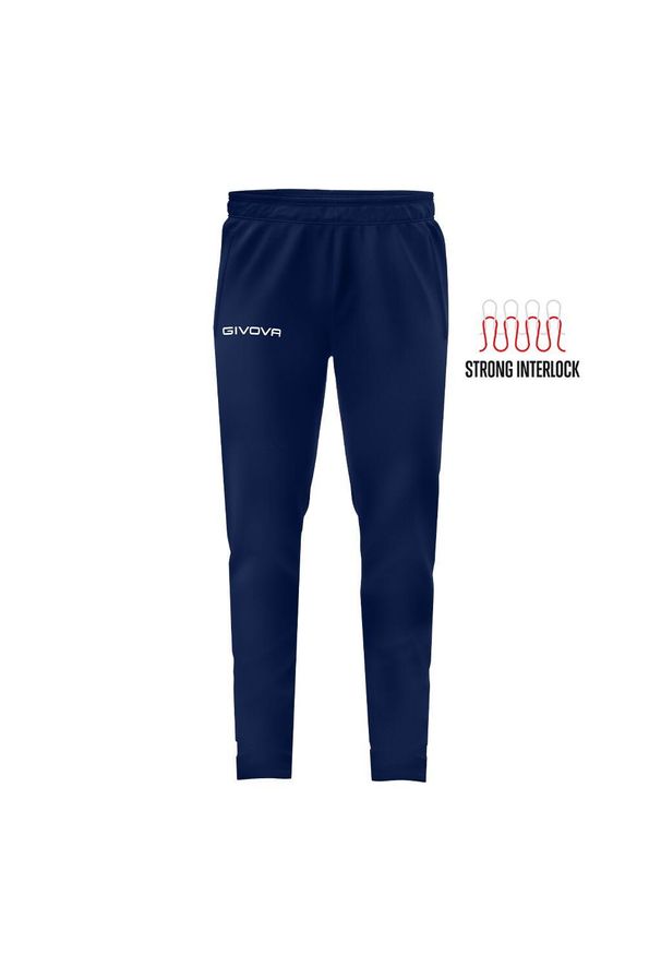 Spodnie dresowe Givova 100 – XS. Kolor: niebieski. Materiał: dresówka. Sport: piłka nożna
