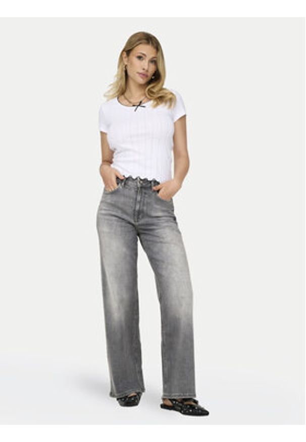 only - ONLY Jeansy Madison 15299800 Szary Wide Leg. Kolor: szary