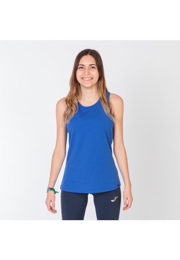 Damski Tank Joma Oasis - Oddychający i Stylowy. Kolor: niebieski. Materiał: bawełna. Sport: fitness
