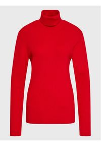 Calvin Klein Jeans Plus Golf J20J220138 Czerwony Slim Fit. Typ kołnierza: golf. Kolor: czerwony. Materiał: syntetyk #1