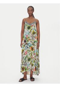 LOLA CASADEMUNT Sukienka letnia LS2516037 Zielony Relaxed Fit. Kolor: zielony. Materiał: wiskoza. Sezon: lato