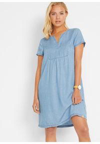 bonprix - Sukienka dżinsowa TENCEL™ Lyocell. Kolor: niebieski. Materiał: lyocell. Styl: elegancki #1