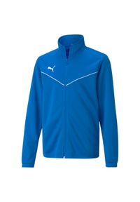 Bluza dla dzieci Puma teamRISE Training Poly Jacket Jr niebieska. Kolor: niebieski, biały, wielokolorowy. Materiał: poliester. Sport: piłka nożna