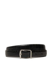 Calvin Klein Pasek Damski Slim Sqr Buckle Belt 2.0 K60K612632 Czarny. Kolor: czarny. Materiał: skóra