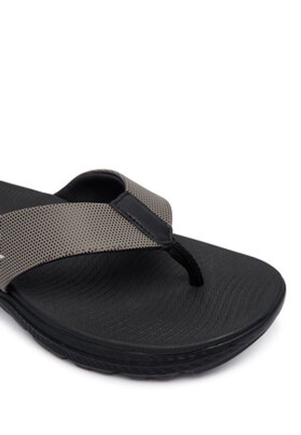 skechers - Skechers Japonki 229267/TPBK Czarny. Kolor: czarny. Materiał: materiał