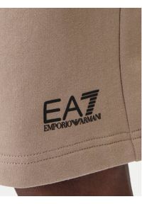 EA7 Emporio Armani Szorty sportowe 8NPS65 PJVRZ U6167 Beżowy Regular Fit. Kolor: beżowy. Materiał: bawełna. Styl: sportowy #5