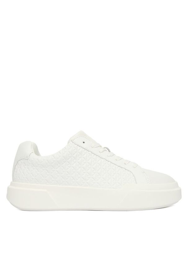 Calvin Klein Sneakersy Chunky Cupsole Laceup Lth Aop YW0YW02058 Czarny. Kolor: czarny. Materiał: skóra