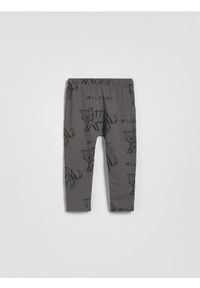 Reserved - Bawełniane legginsy - ciemnoszary. Kolor: szary. Materiał: bawełna #1