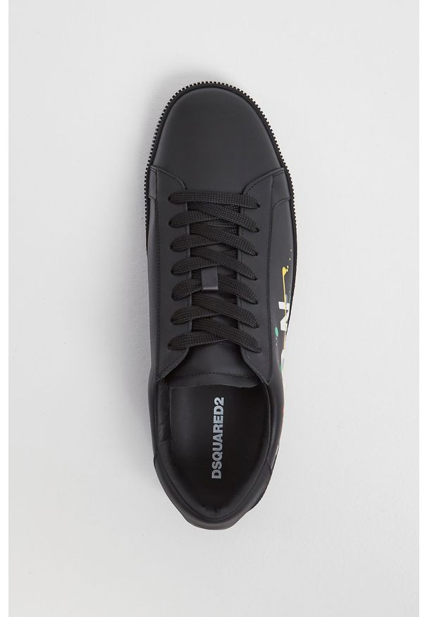 Sneakersy męskie skórzane DSQUARED2. Materiał: skóra. Wzór: nadruk