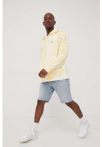 Levi's® - Levi's bluza bawełniana męska kolor żółty z kapturem wzorzysta. Okazja: na spotkanie biznesowe, na co dzień. Typ kołnierza: kaptur. Kolor: żółty. Materiał: bawełna. Wzór: aplikacja. Styl: biznesowy, casual
