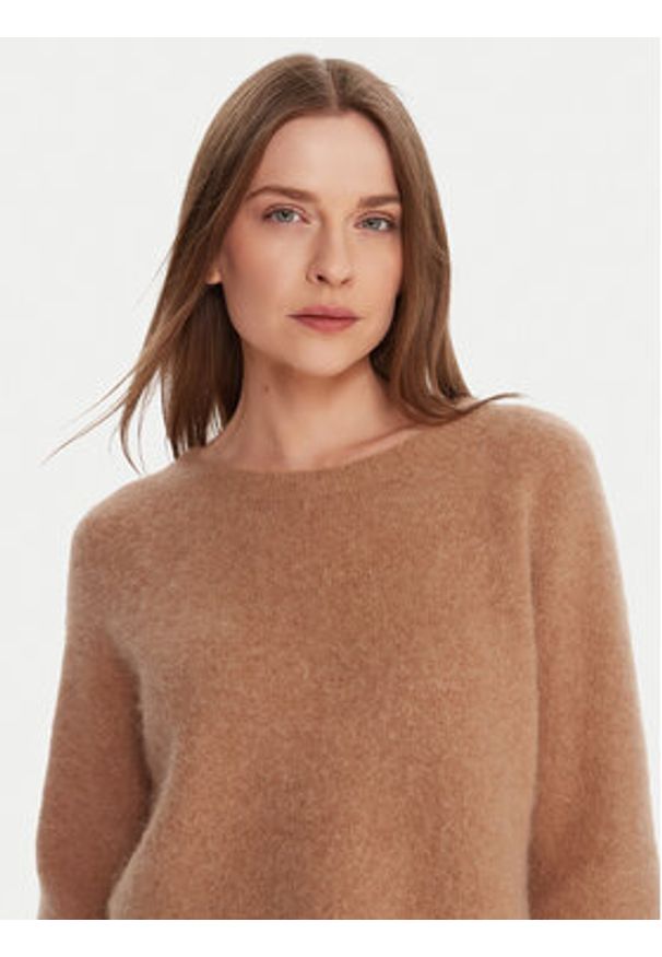 Kontatto Sweter 3M0863C Beżowy Relaxed Fit. Kolor: beżowy. Materiał: syntetyk, wełna