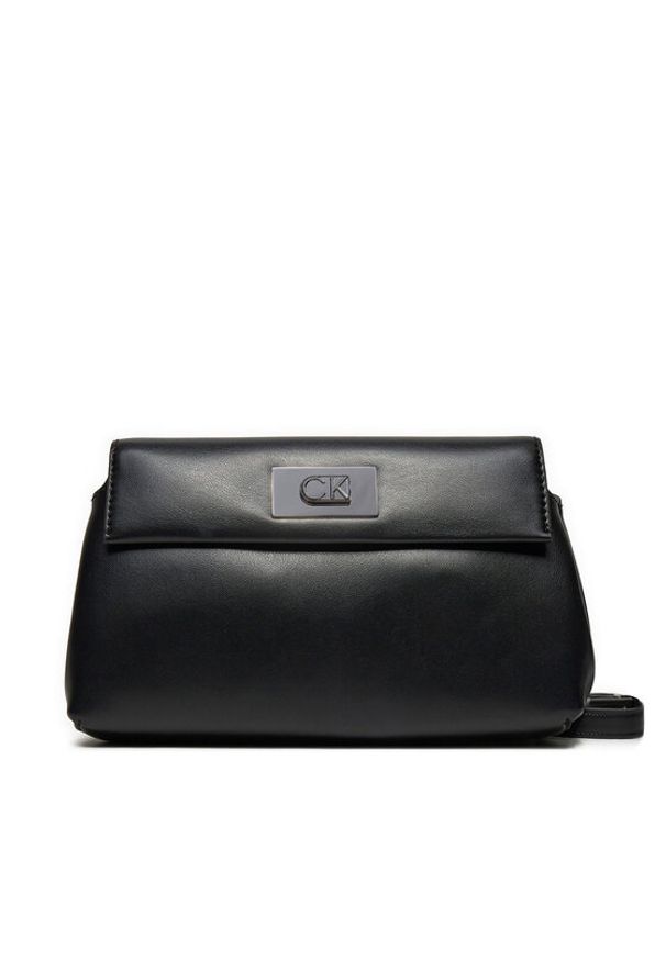 Calvin Klein Torebka Ck Push Crossbody K60K612633 Czarny. Kolor: czarny. Materiał: skórzane