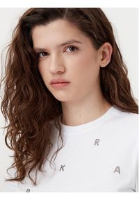 Karl Lagerfeld - KARL LAGERFELD T-Shirt A1W17078 Biały Regular Fit. Typ kołnierza: dekolt w karo. Kolor: biały. Materiał: bawełna #5