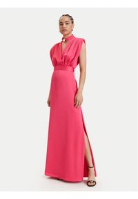 ACCESS FASHION Sukienka wieczorowa 63-3309-122 Koralowy Regular Fit. Kolor: pomarańczowy. Materiał: syntetyk. Styl: wizytowy #1