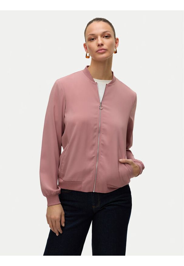 Vero Moda Kurtka bomber Vmcoco L/S Bomber Noos 10245734 Różowy Regular Fit. Kolor: różowy. Materiał: syntetyk