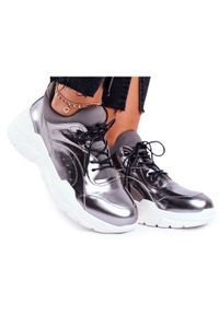 GOE - Damskie Sneakersy Goe Skórzane Pewter GG2N3040 czarne. Kolor: czarny. Materiał: skóra #10