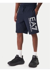 EA7 Emporio Armani Szorty sportowe 7M001414 AF22266 UB102 Granatowy Regular Fit. Kolor: niebieski. Materiał: bawełna. Styl: sportowy #1