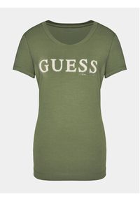 Guess T-Shirt Pony Hair W4RI45 J1314 Zielony Slim Fit. Kolor: zielony. Materiał: bawełna #4