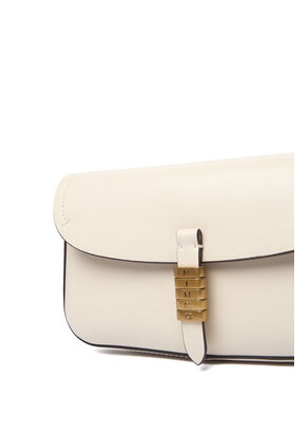 Pinko - PINKO Torebka Saddle Flat AI 25-26 PCPL 105349 A1ZX Écru. Materiał: skórzane