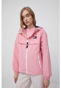 Tommy Jeans kurtka damska kolor różowy przejściowa. Kolor: różowy. Materiał: poliamid #3