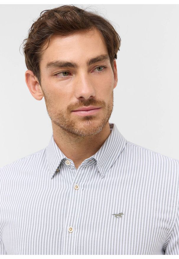 Męska Koszula Mustang Style Edinburg Green Stripe 1016953 12800