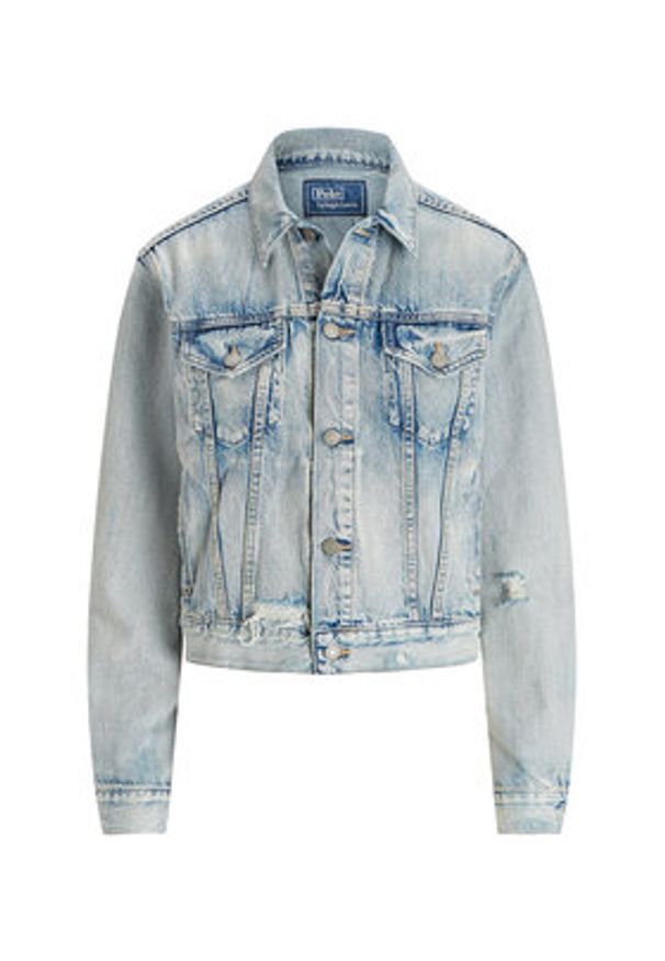 Polo Ralph Lauren Kurtka jeansowa 211969393001 Niebieski Regular Fit. Typ kołnierza: polo. Kolor: niebieski. Materiał: bawełna