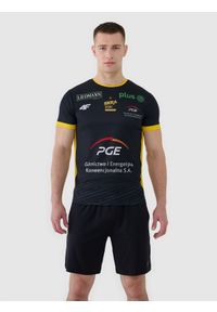 4f - 4F Koszulka meczowa replika wyjazdowa z sezonu 2024/25 męska 4F x PGE GiEK Skra Bełchatów - multikolor XS. Kolor: wielokolorowy. Materiał: dzianina, włókno, materiał, syntetyk. Wzór: gładki, ze splotem. Styl: klasyczny, sportowy