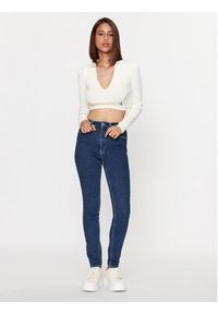 Calvin Klein Jeans Bluzka J20J221969 Biały Slim Fit. Kolor: biały. Materiał: lyocell #5