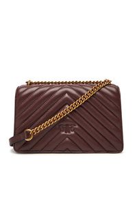 Pinko - PINKO Torebka Love One Mini Dc AI 25-26 PLTT 100074 A0GK Bordowy. Kolor: czerwony. Materiał: skórzane #4