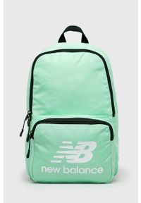 New Balance - Plecak. Kolor: zielony. Materiał: poliester, materiał. Wzór: gładki, nadruk #1
